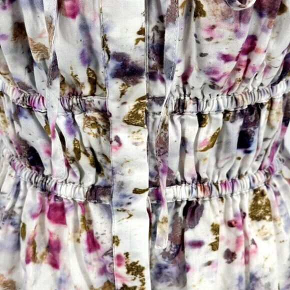J‎ Crew x Flora Obscura Blouse Cinched-waist Top  Kaleidoscope Floral Size 2 - Picture 13 of 16